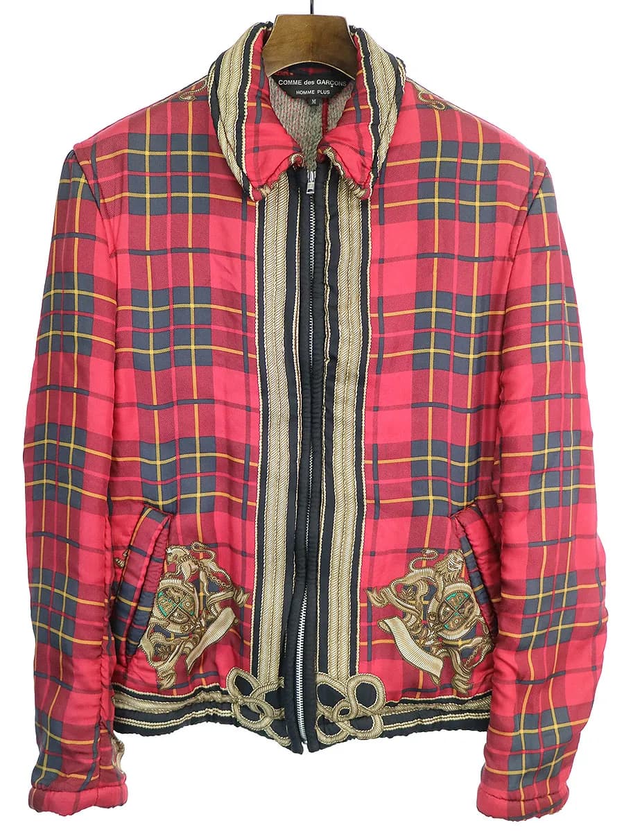 COMME des GARCONS コムデギャルソン オム プリュス 99AW シルクスカーフジップアップブルゾン