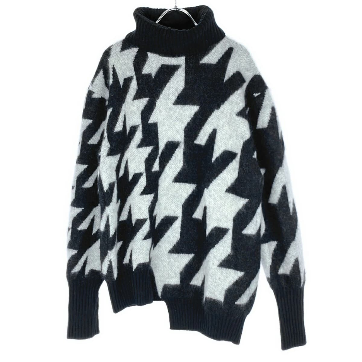 ALEXANDER McQUEEN アレキサンダーマックイーン 19AW ハウンドトゥース タートルネックニットセーター 587011 Q1WXP