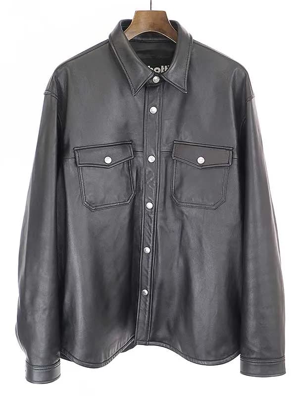 Schott ショット 3121025 LAMB LEATHER CPO SHIRT ラムレザーシャツジャケット