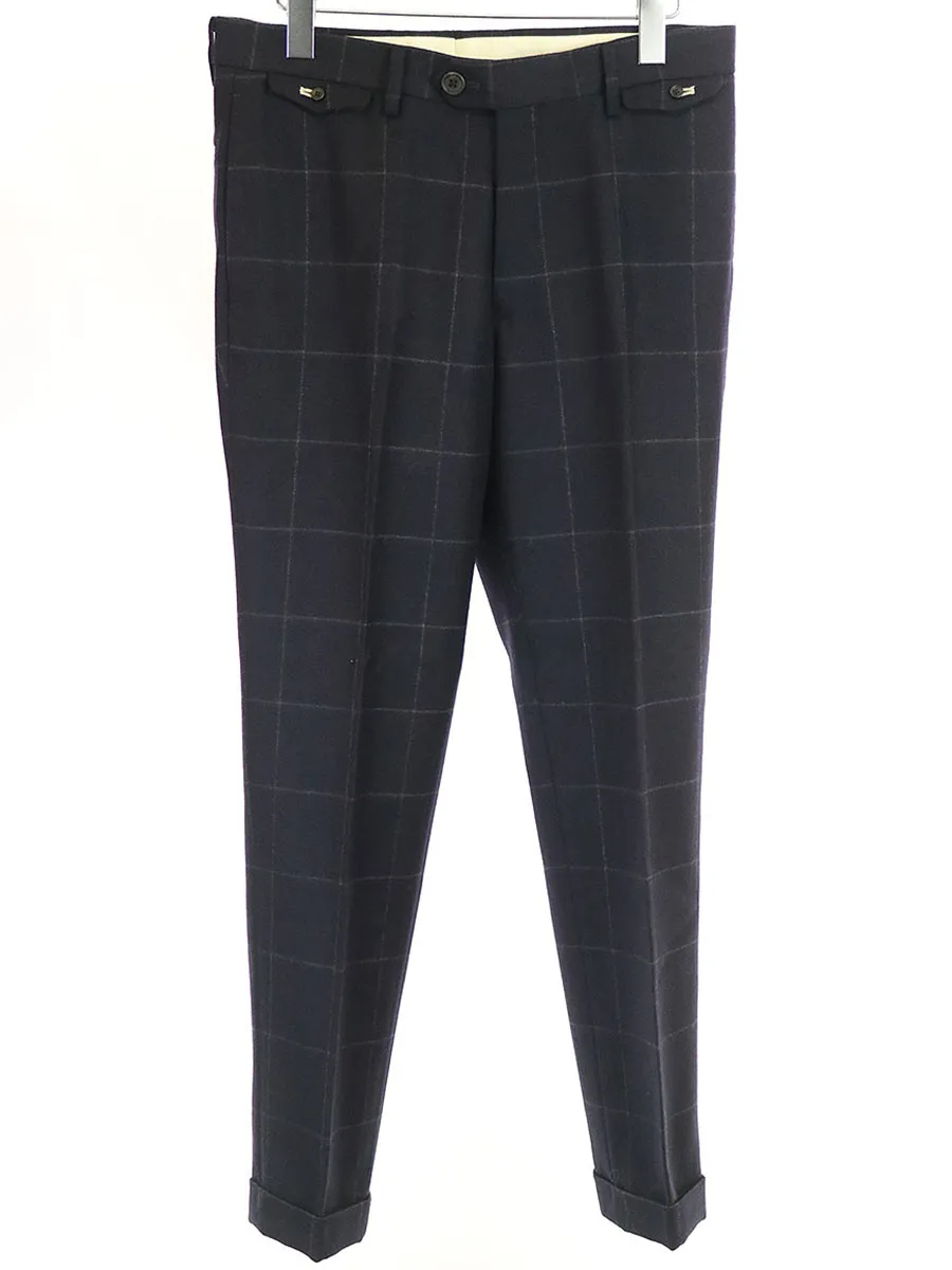 Paul Smith ポールスミス コレクション チェック柄ウールスラックスパンツ