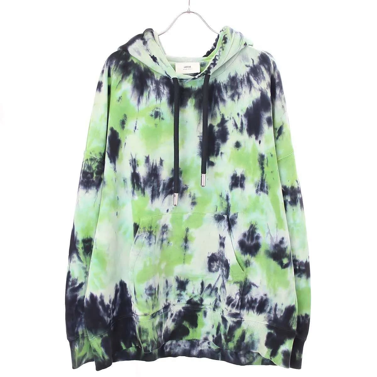 Ami Paris アミ アレクサンドル マテュッシ 22SS Hoodie Tie & Dye タイダイプルオーバースウェットパーカー