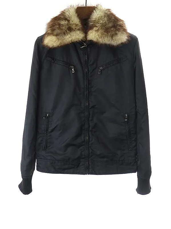 DOLCE&GABBANA ドルチェ&ガッバーナ ファー付き ジップアップブルゾン
