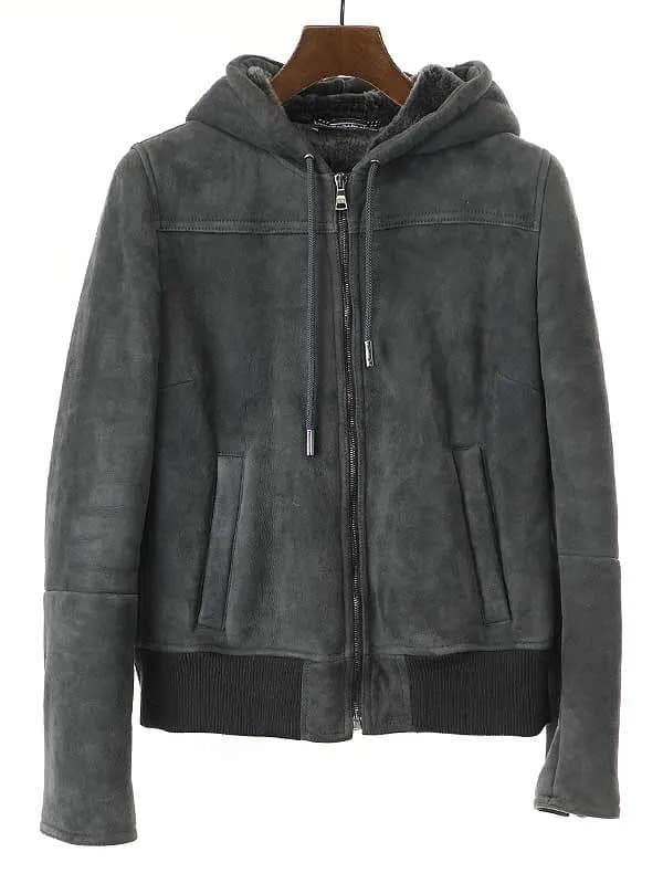 DOLCE&GABBANA ドルチェ&ガッバーナ ラムスキン ムートンジップアップパーカー