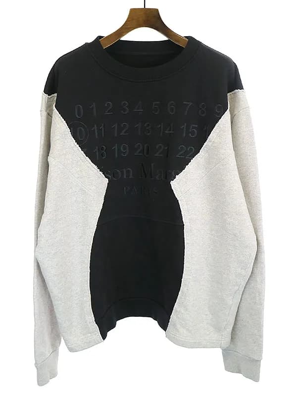 Maison Margiela メゾン マルジェラ 20SS 再構築カレンダー刺繍オーバーサイズスウェット