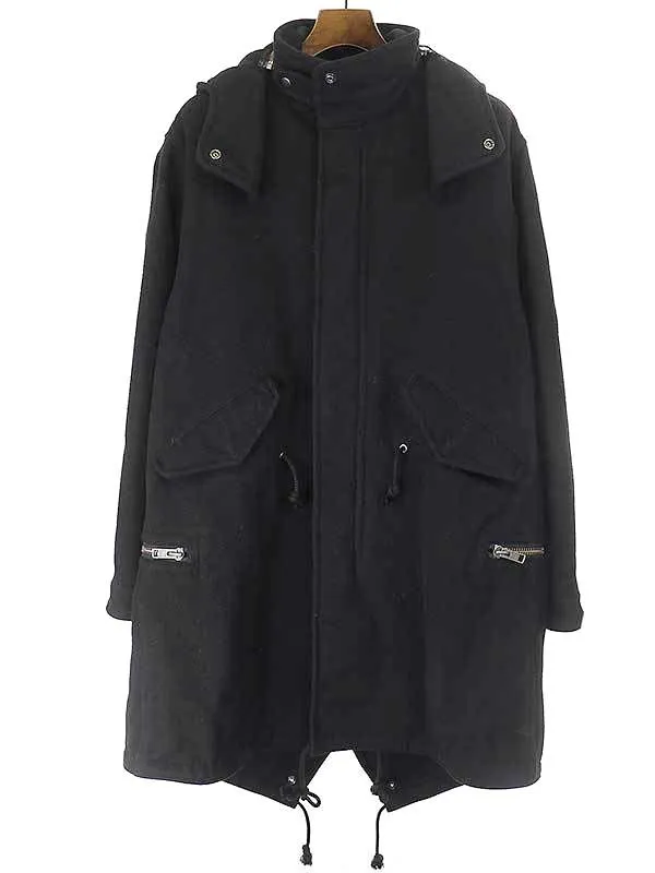 Yohji Yamamoto ヨウジヤマモトプールオム 14AW マルチジップフーデッドウールコート