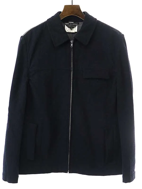 COMME des GARCONS コムデギャルソン オム プリュス 1998AW アウトシームウールジップジャケット