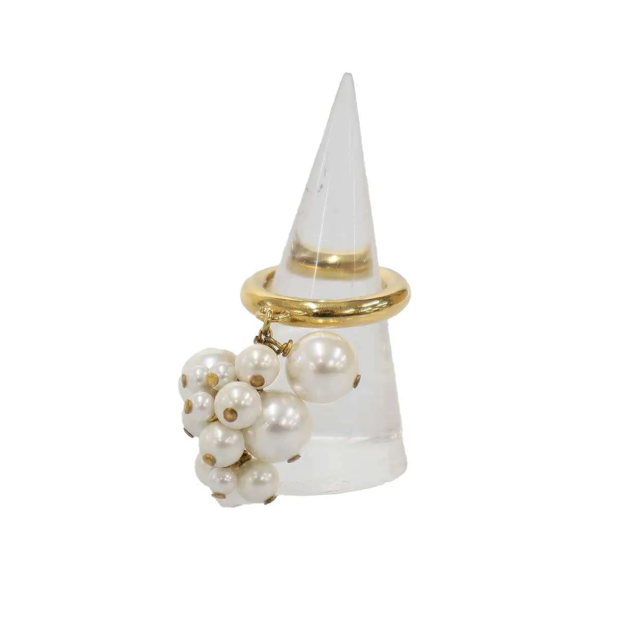 JIL SANDER ジルサンダー Blossom Brass Ring with Pearls パールデザインリング