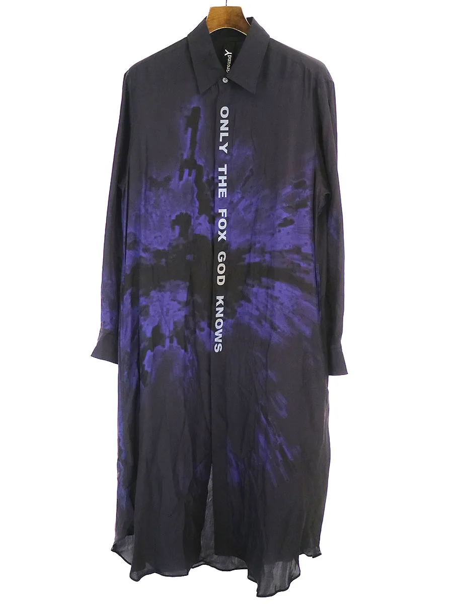 Yohji Yamamoto グラウンドワイ BABYMETAL ONLY THE FOX GOD KNOWS プリントロングシャツ