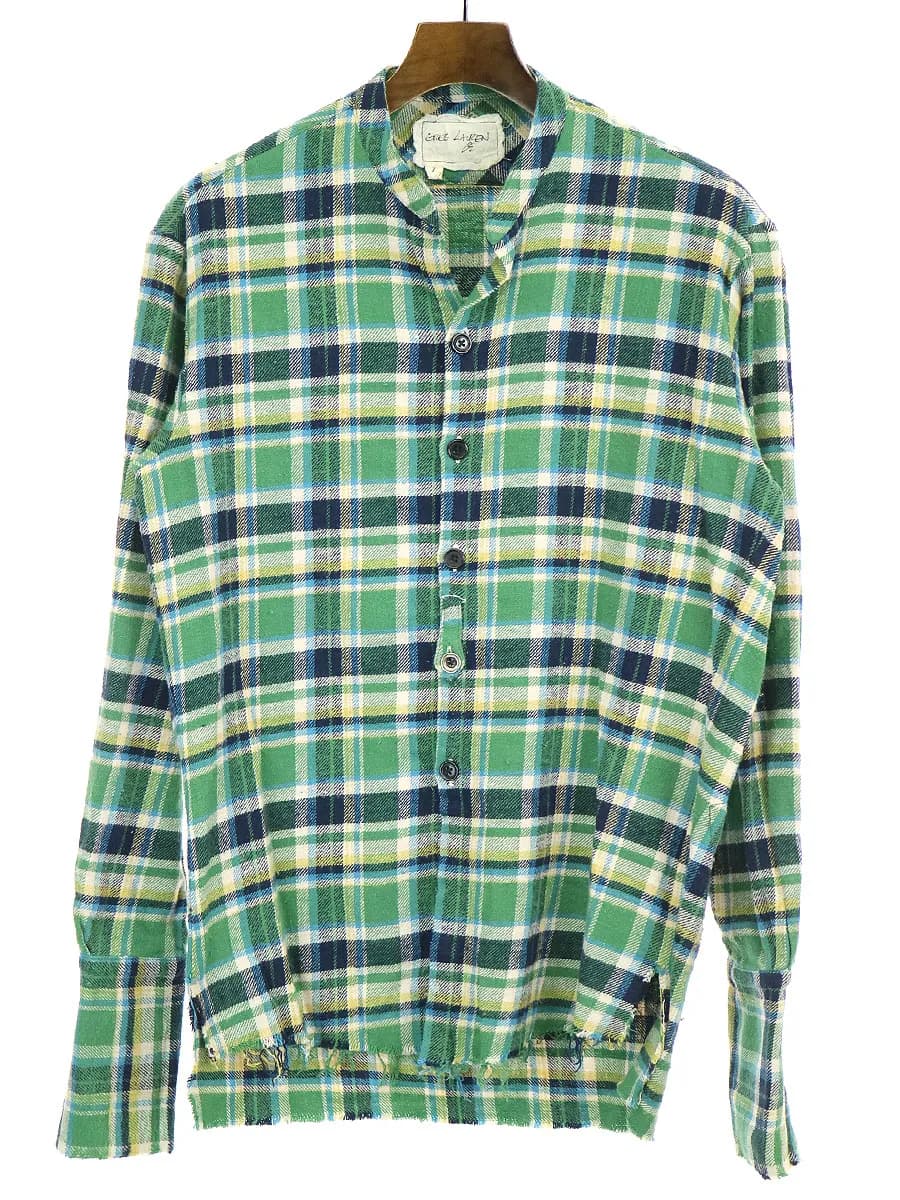 Greg Lauren グレッグ ローレン 20SS CLASSIC STUDIO SHIRT チェック柄クラシックスタジオシャツ