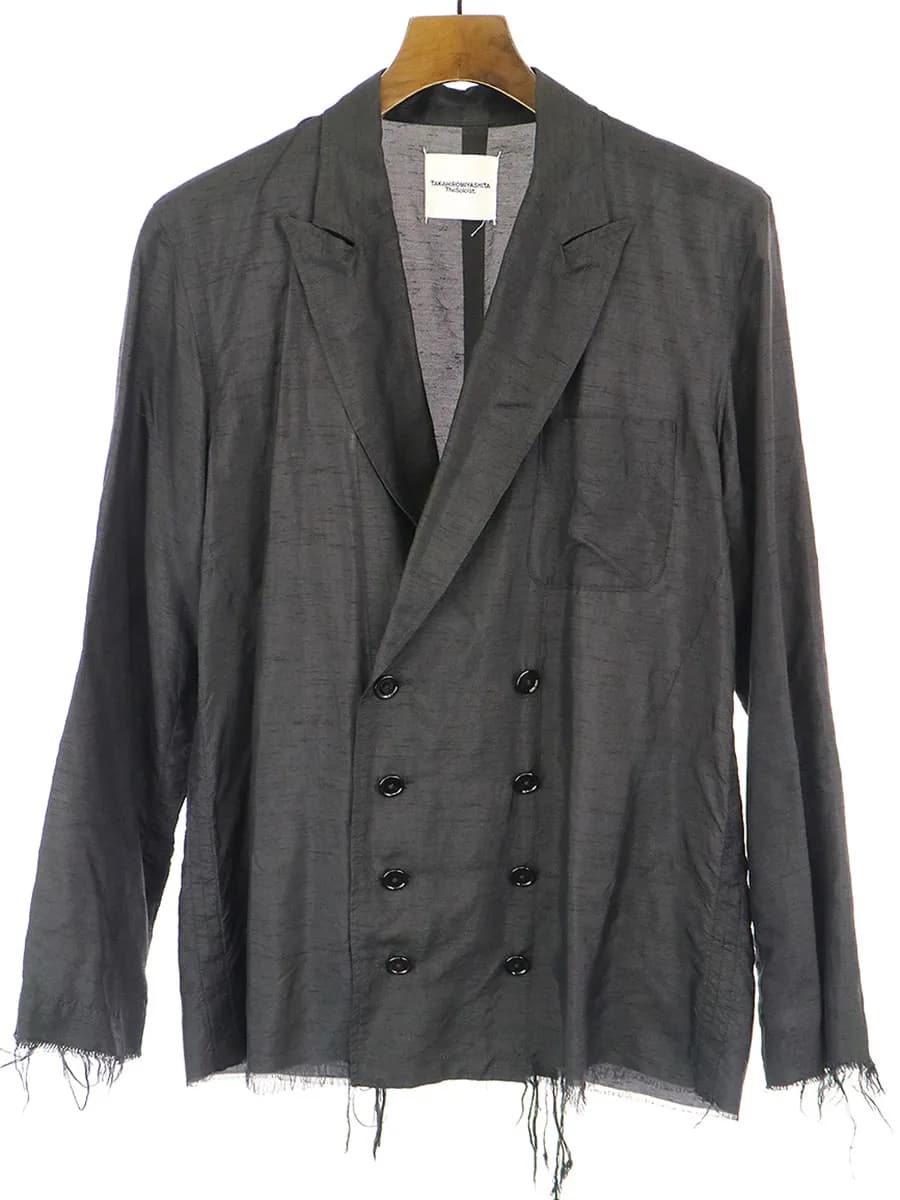 TAKAHIROMIYASHITA The SoloIst. タカヒロミヤシタ ザ ソロイスト 15SS シルク混ダブルブレストパジャマシャツジャケット