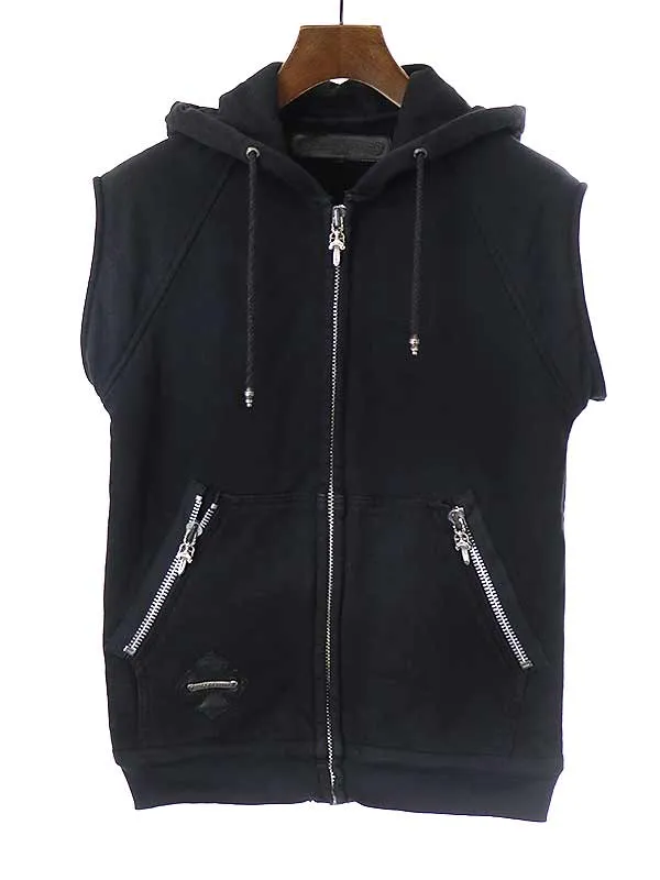 CHROME HEARTS クロムハーツ LI‘L PUDGE SS ノースリーブダガージップスウェットパーカー