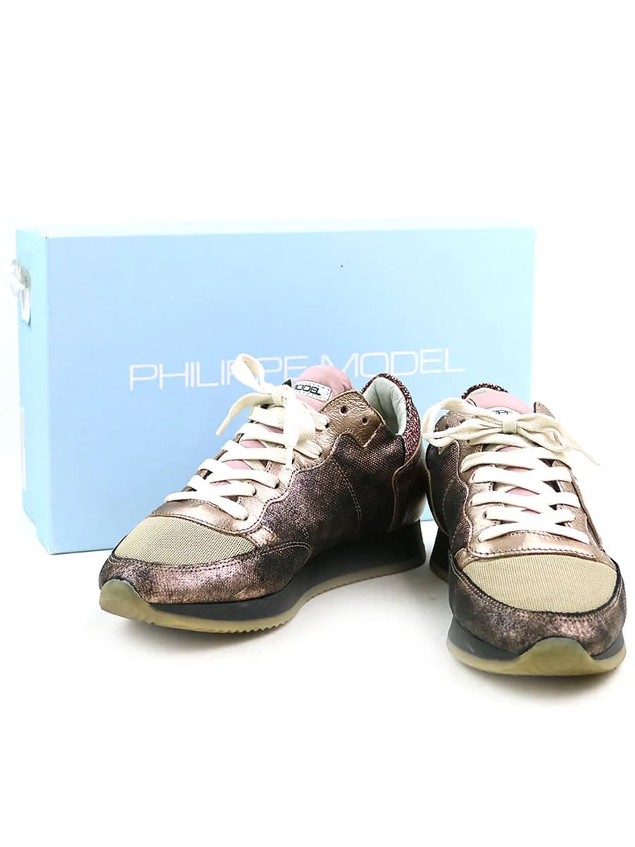PHILIPPE MODEL フィリップモデル メタリックローカットスニーカー