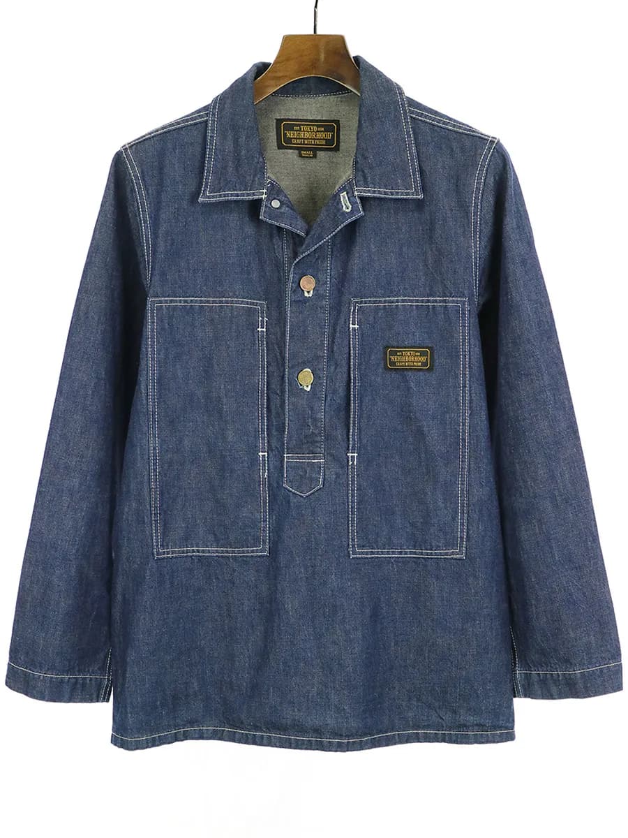 NEIGHBORHOOD ネイバーフッド 17AW UTILITY/C-SHIRT.LS プルオーバーデニムシャツ