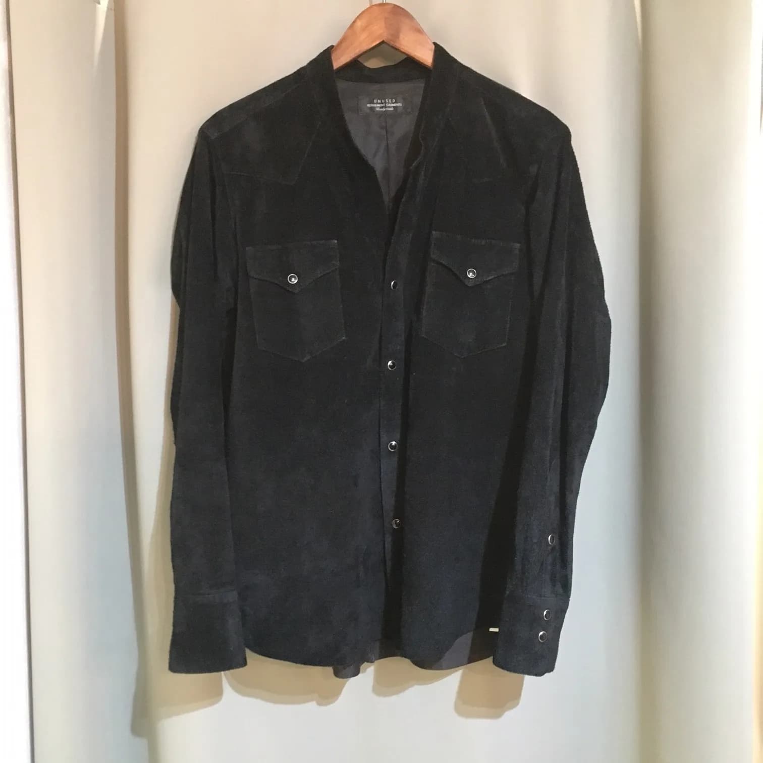 UNUSED 15SS UNUSED COW SUEDE WESTERN SHIRT