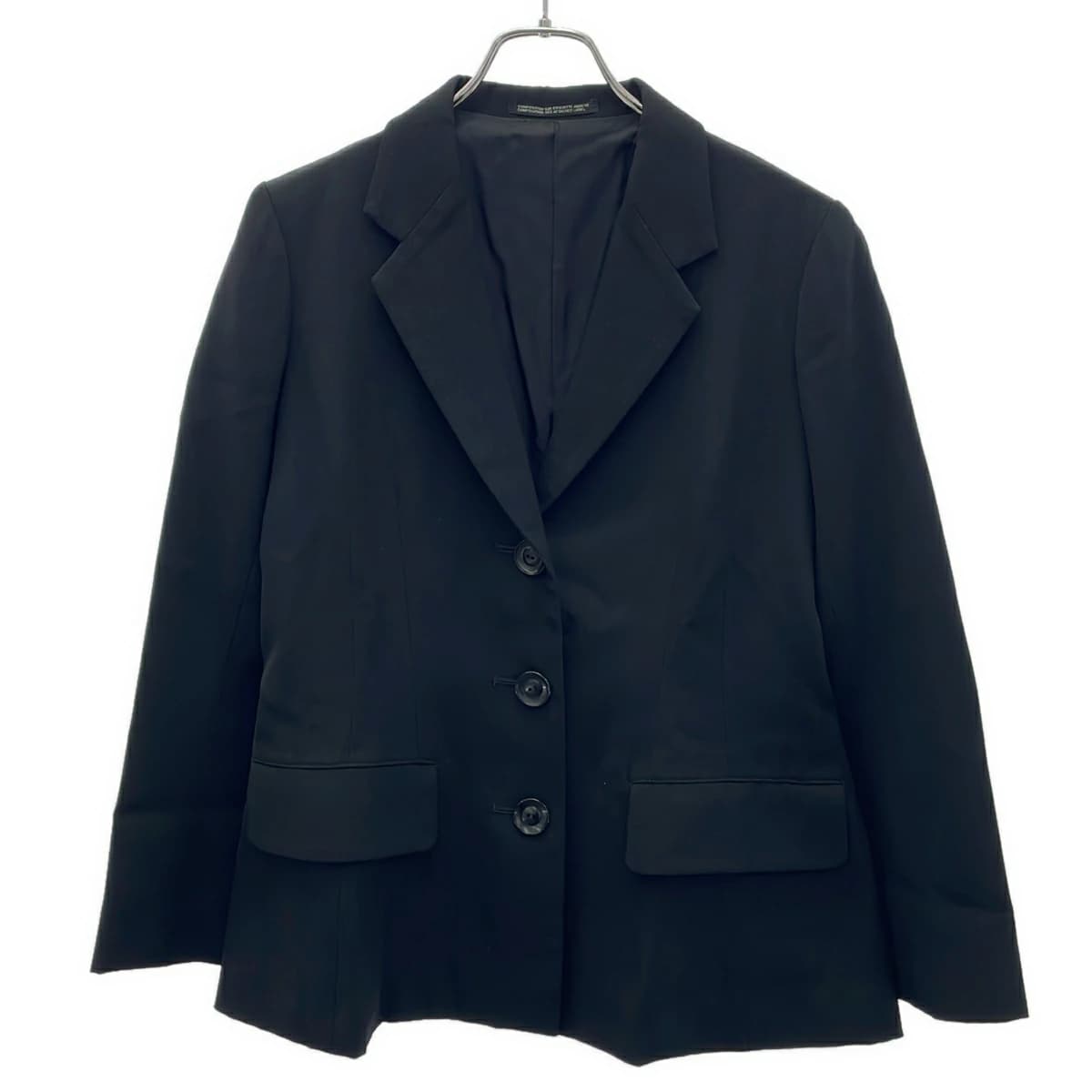 Yohji Yamamoto ヨウジヤマモト ファム 2004AW Yストラップ ウールギャバジン 3Bテーラードジャケット&スリットスカート セットアップ