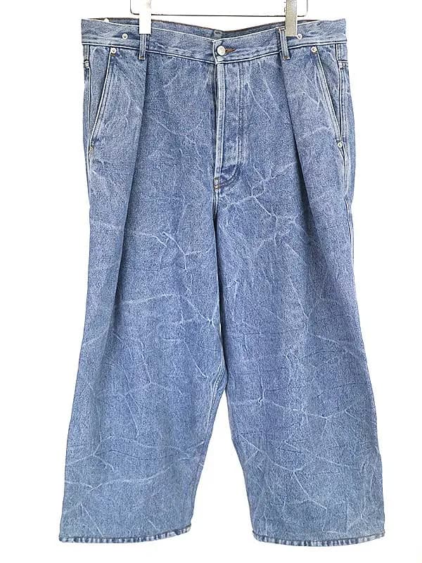 DRIES VAN NOTEN ドリスヴァンノッテン 21AW マーブルワイドタックデニムパンツ