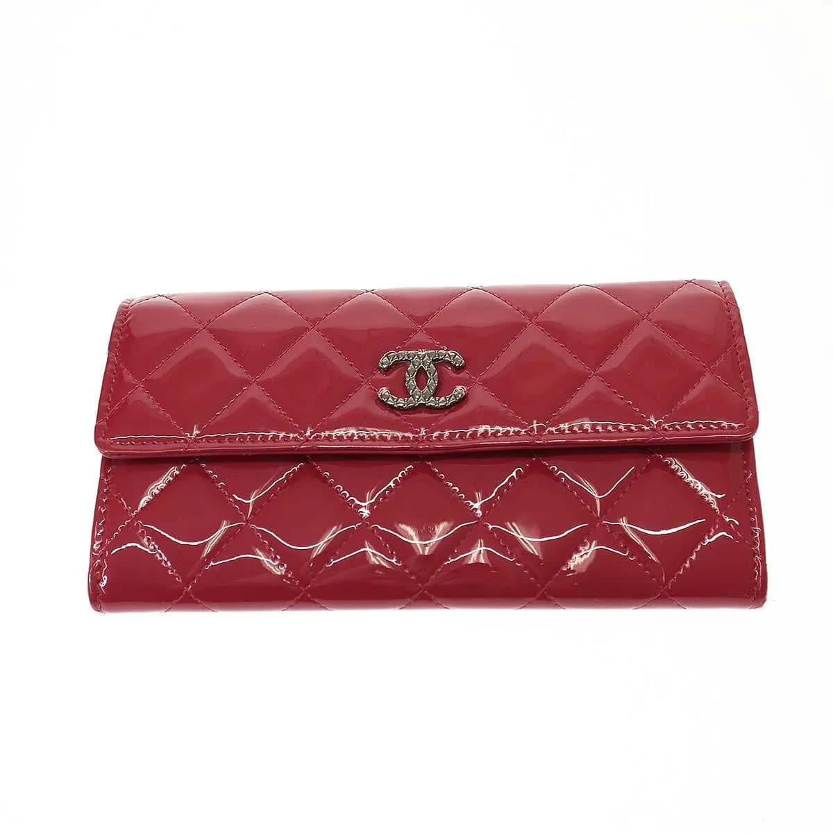 CHANEL シャネル ブリリアントマトラッセ ウォレット ROUGE