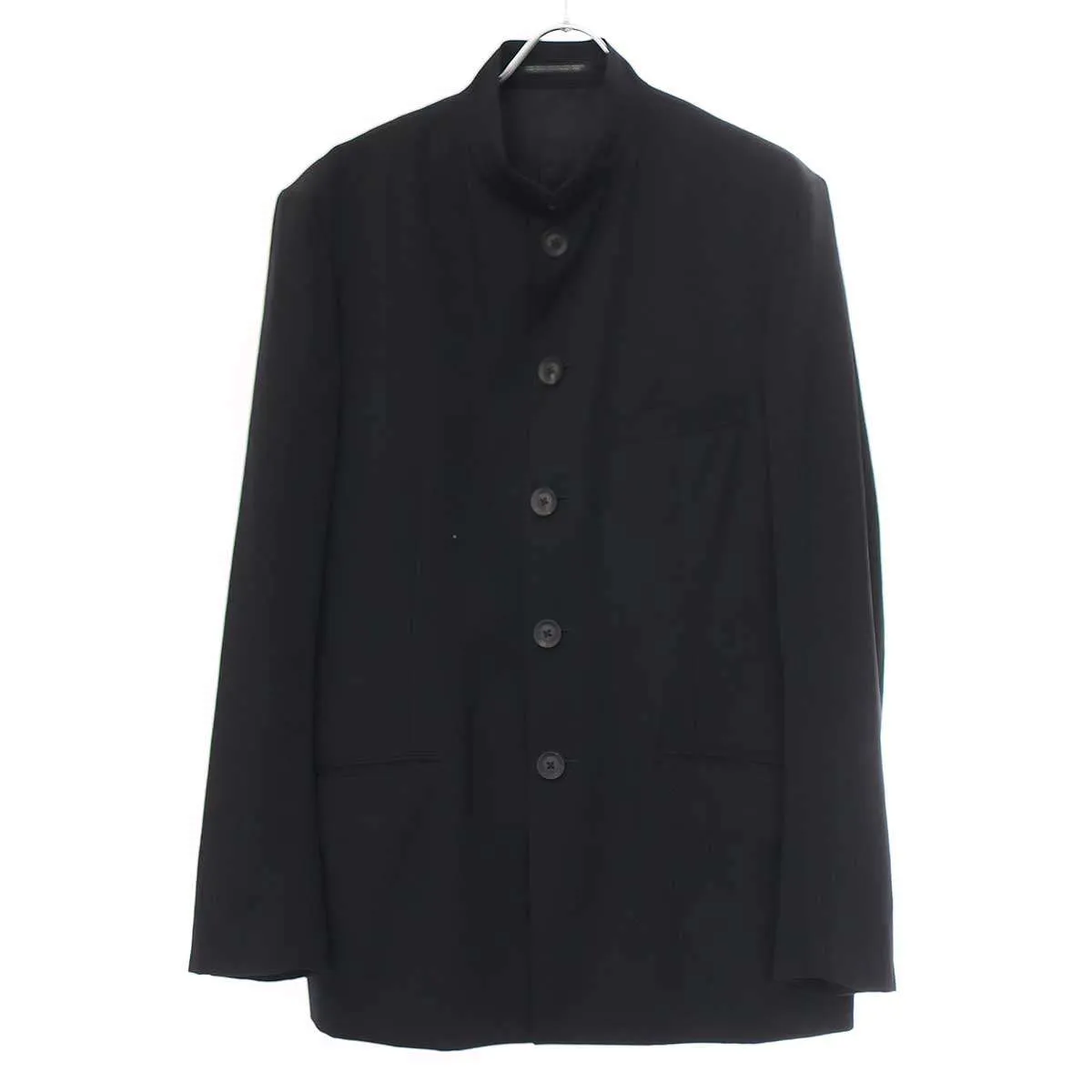 Yohji Yamamoto ヨウジヤマモト プールオム 21AW ウールギャバジン ボアフードジャケット