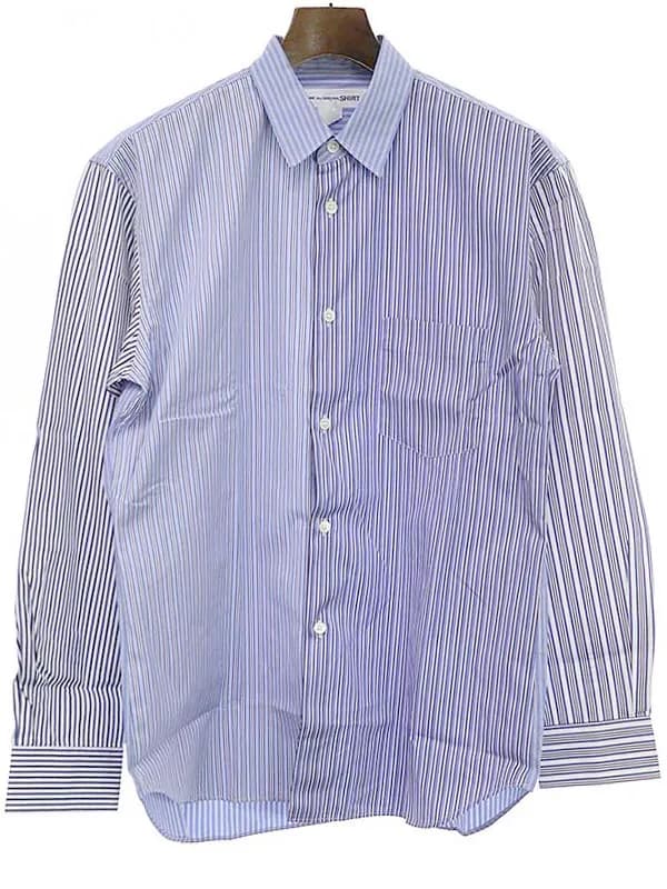 COMME des GARCONS コムデギャルソン シャツ FOREVER 19AW ナロークラシック切替ストライプシャツ