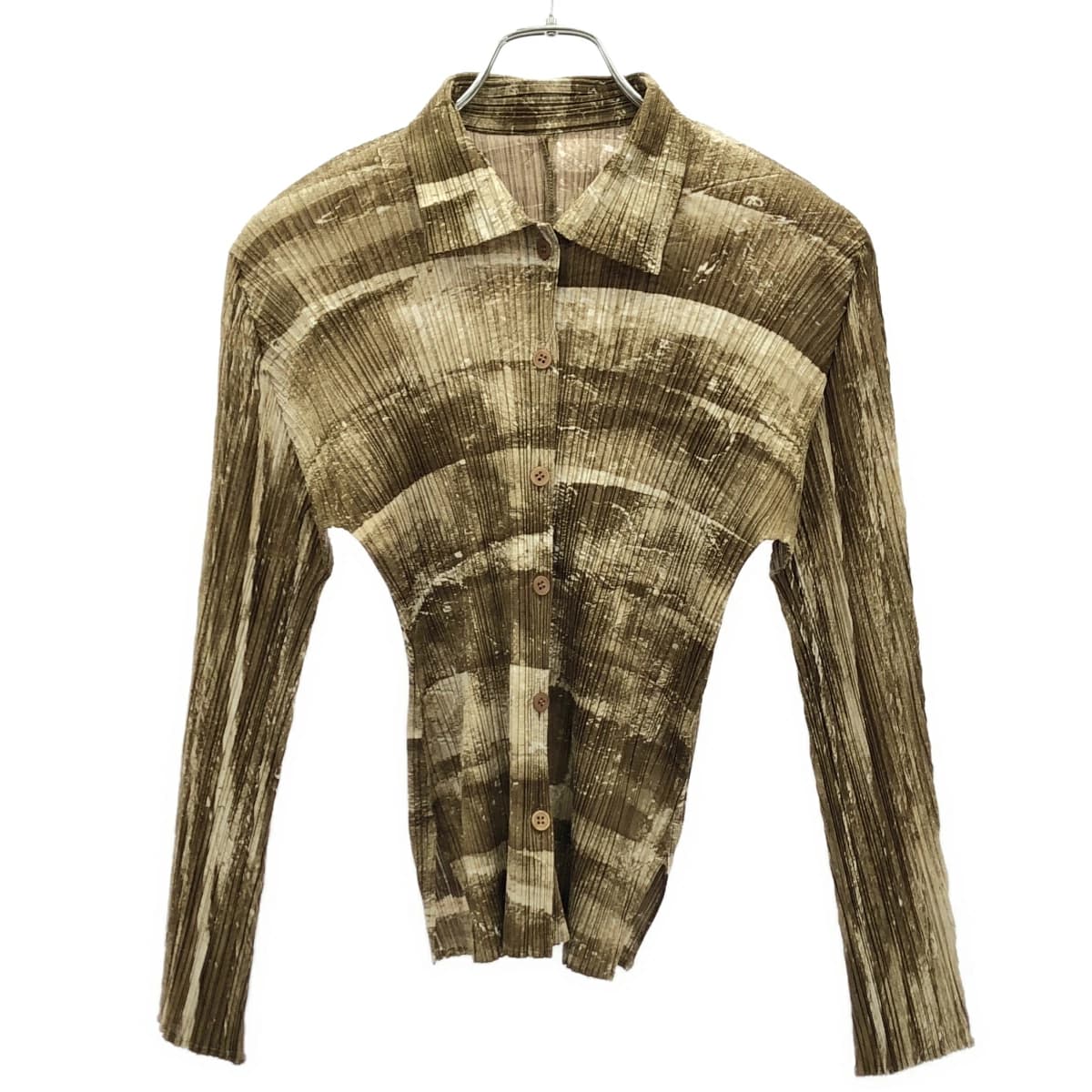ISSEY MIYAKE プリーツプリーズ イッセイミヤケ 転写プリーツシャツ PP31-JJ922