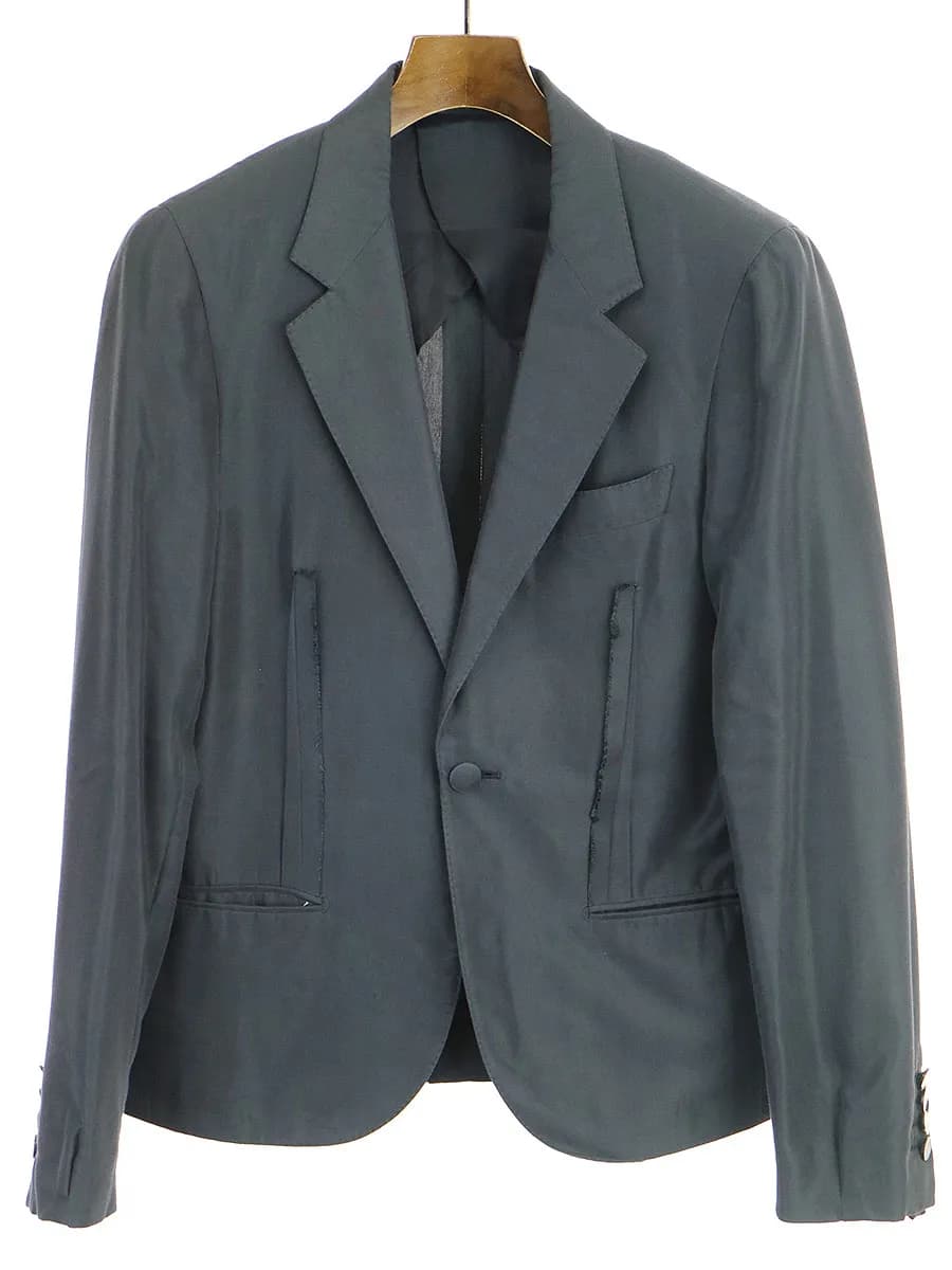 LANVIN ランバン コットンポリエステル1Bテーラードジャケット
