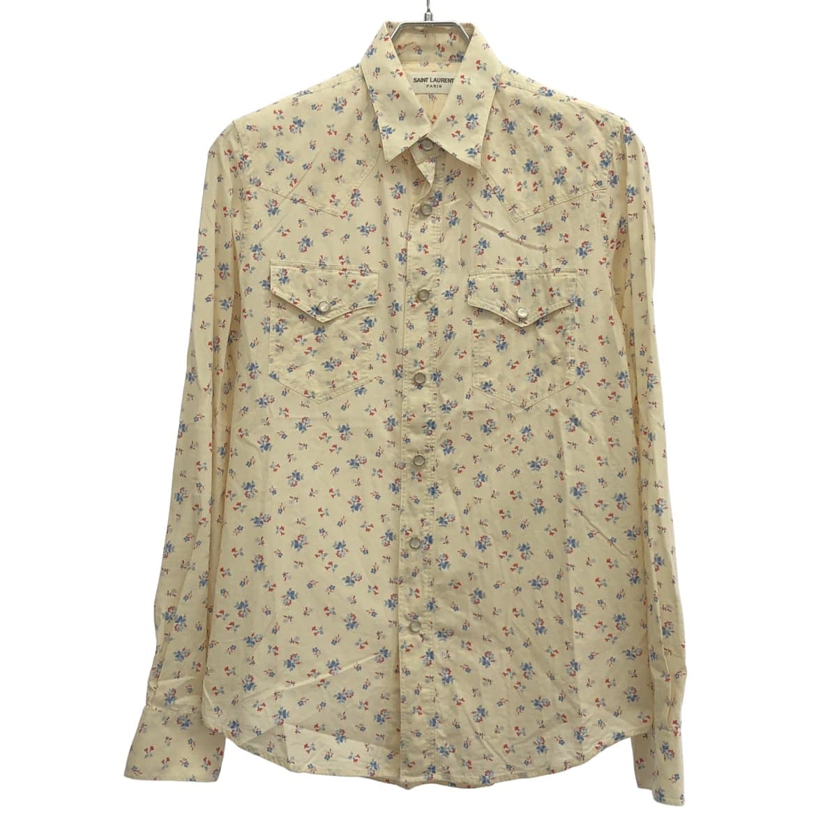SAINT LAURENT サンローラン パリ 15SS フラワープリントウエスタンシャツ