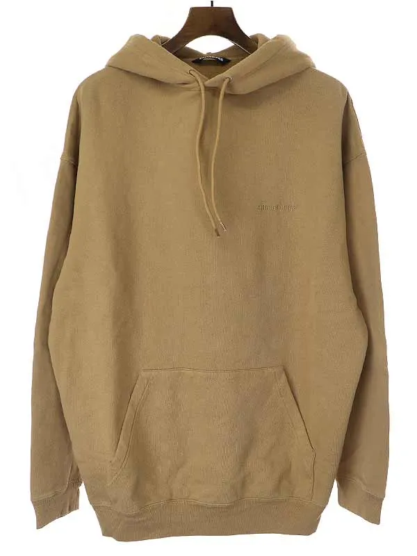 BALENCIAGA バレンシアガ 21SS MEDIUM FIT Hoodie 裏起毛ロゴスウェットパーカー