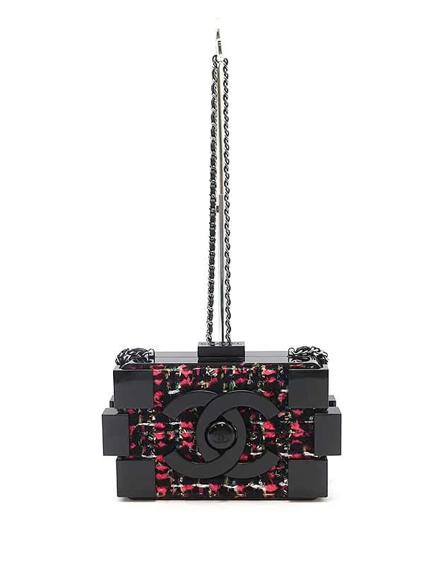 CHANEL シャネル 2014年 LEGO BAG TWEED レゴ ツイードショルダーバッグ