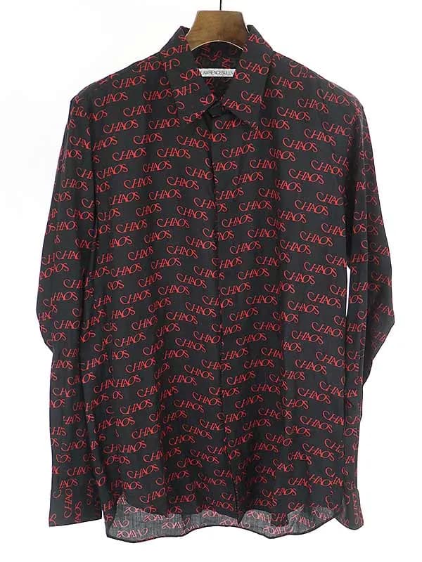 JOHN LAWRENCE SULLIVAN ジョン ローレンス サリバン 21SS CHAOS REGULAR COLLAR SHIRT カオスプリントレギュラーカラーシャツ