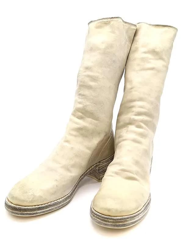 GUIDI グイディ バックジップヒールロングレザーブーツ