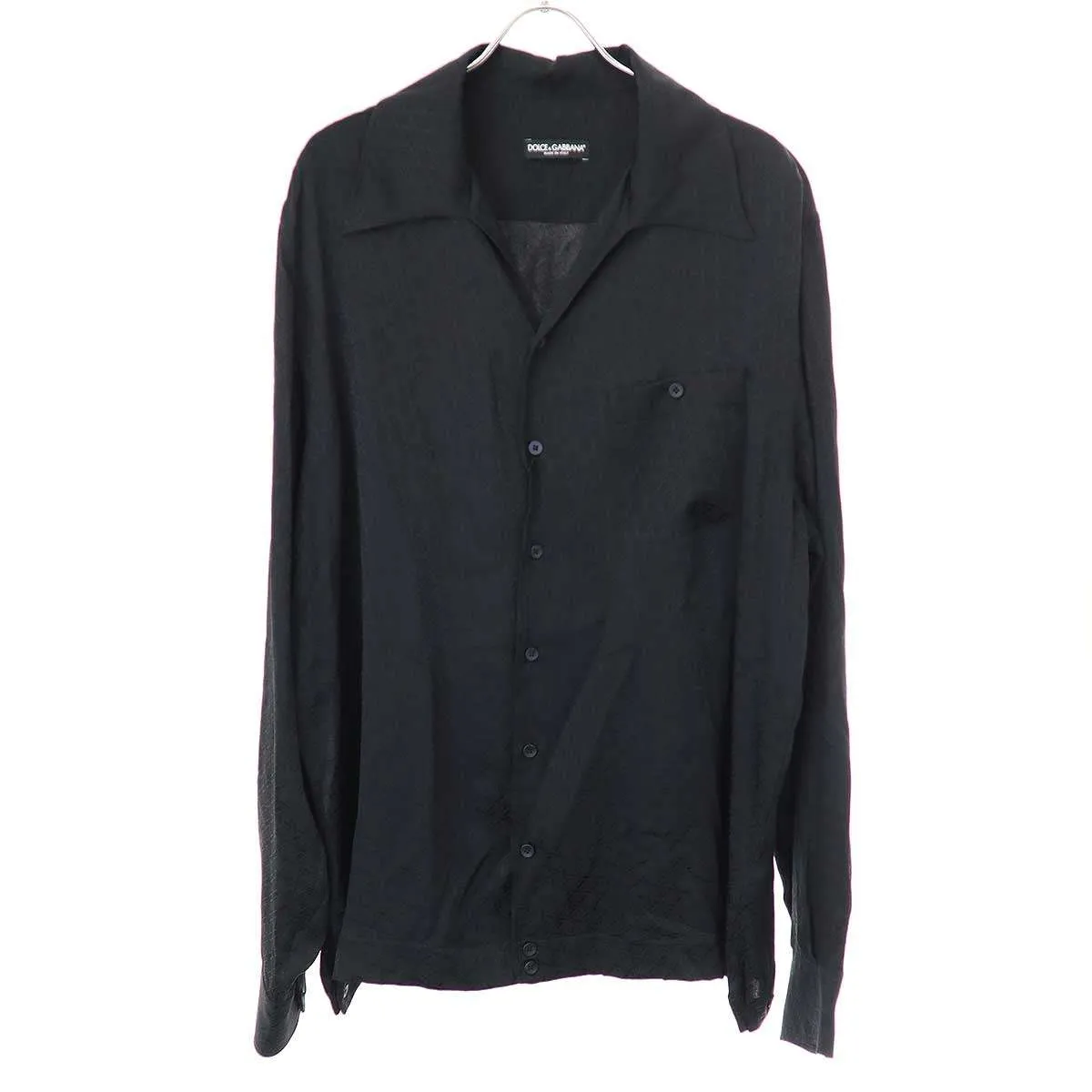 DOLCE&GABBANA ドルチェ&ガッバーナ 20AW オープンカラージャガードシルクシャツ
