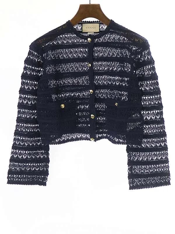 GUCCI グッチ 23SS コットンレースカーディガン
