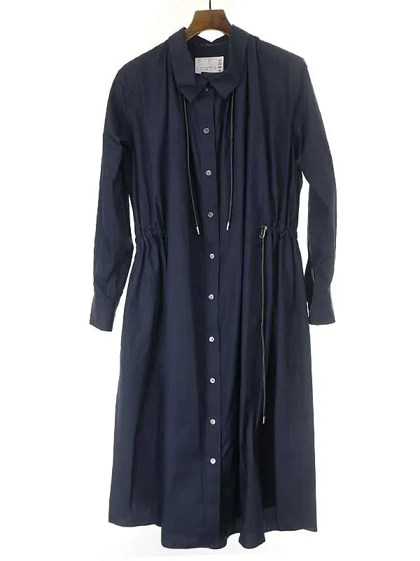 sacai サカイ 19SS コード付きロングシャツワンピース