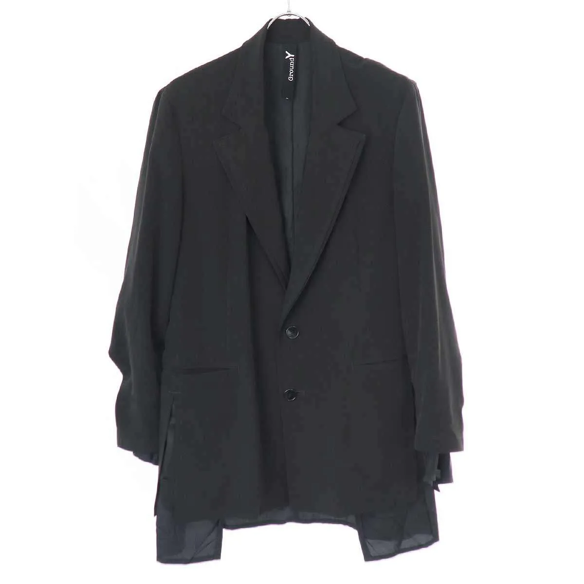 Yohji Yamamoto グラウンド ワイ 20SS CREPE de CHINE DOUBLE JACKET ダブルジャケット