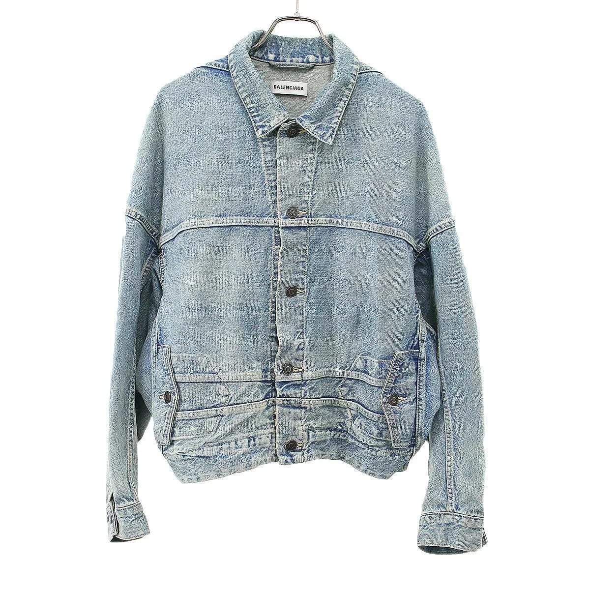 BALENCIAGA バレンシアガ 21SS アップサイドダウン デニムジャケット 625989 TJW79
