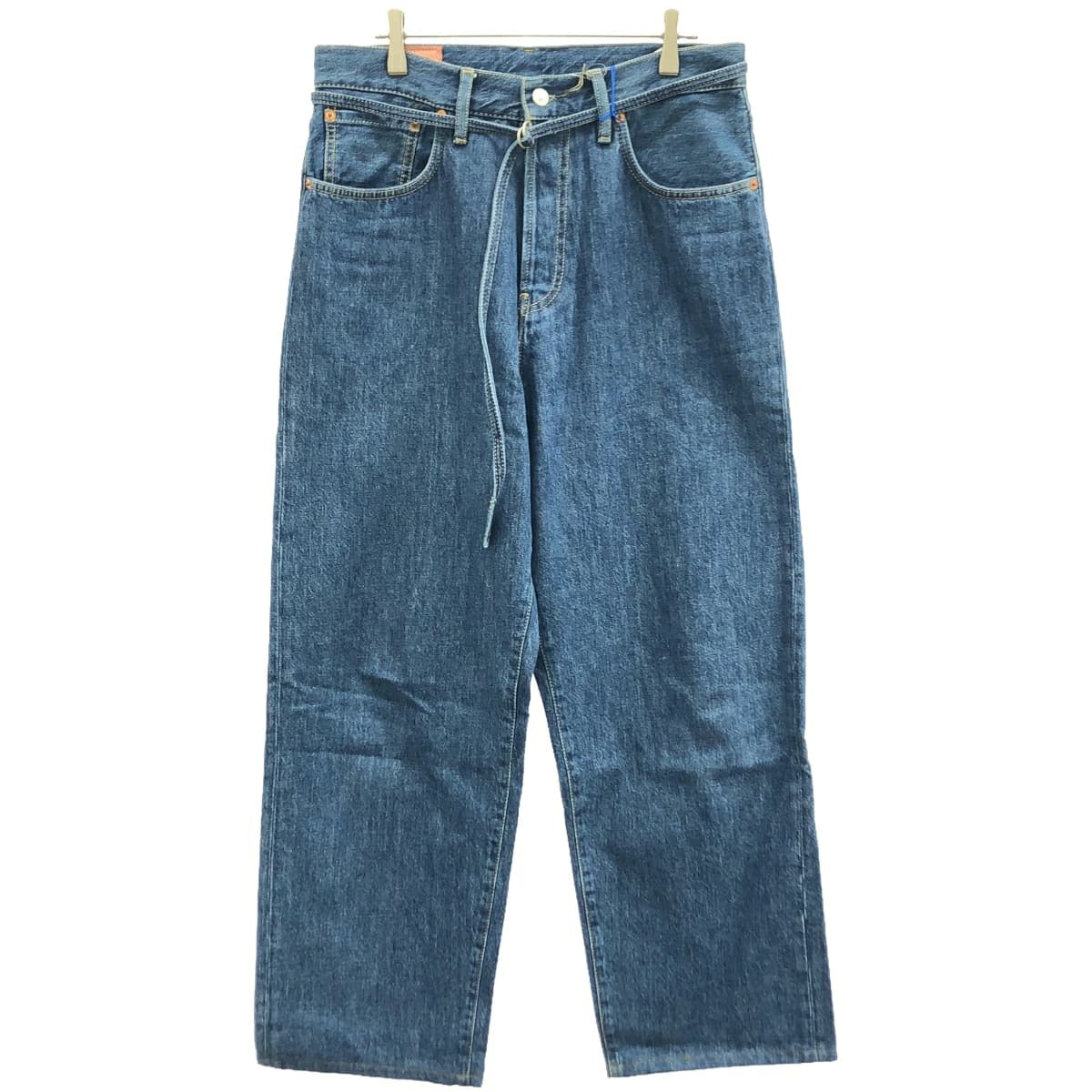 Acne Studios アクネストゥディオズ ブロコンスト 1991 Toj Dark Blue Trash ベルテッドワイドデニムパンツ