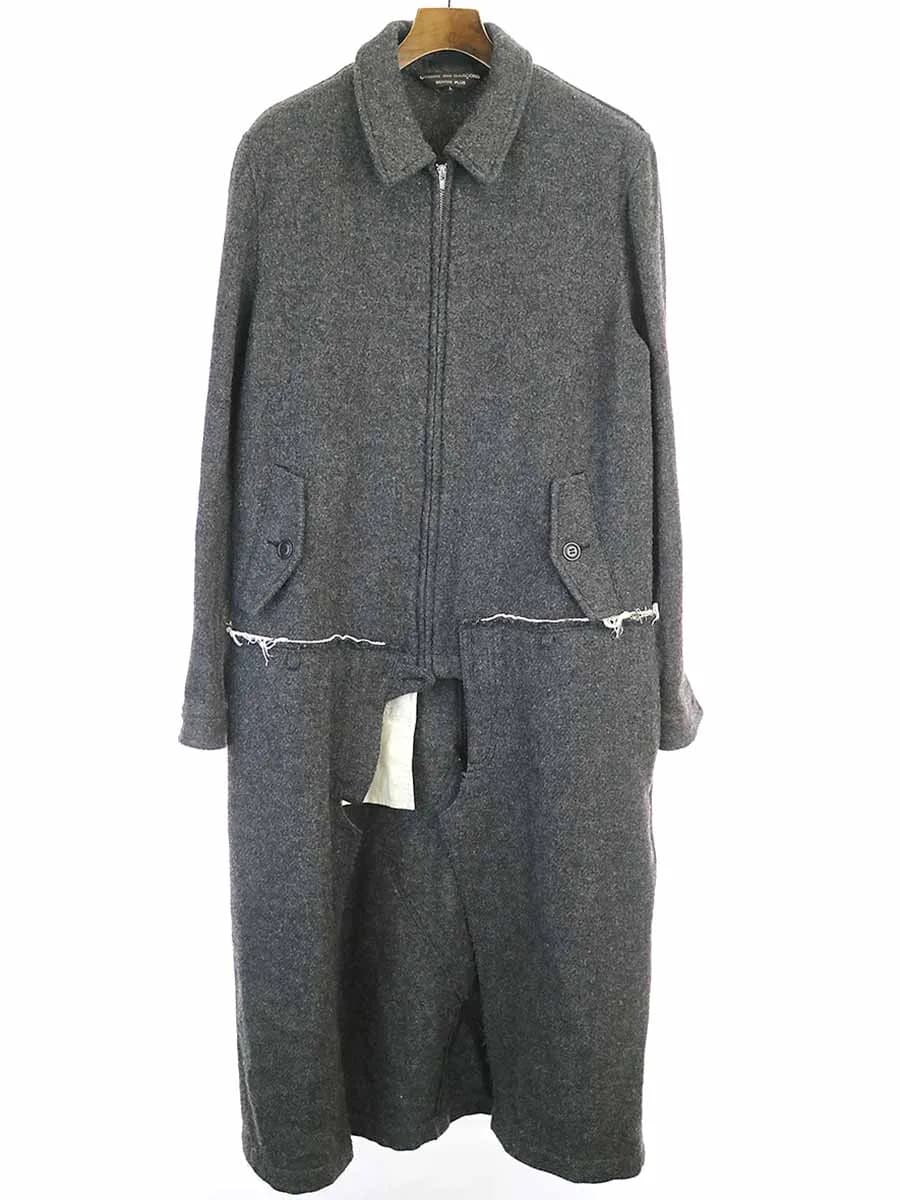 COMME des GARCONS コムデギャルソン オム プリュス 13AW ウール縮絨ドッキングコート
