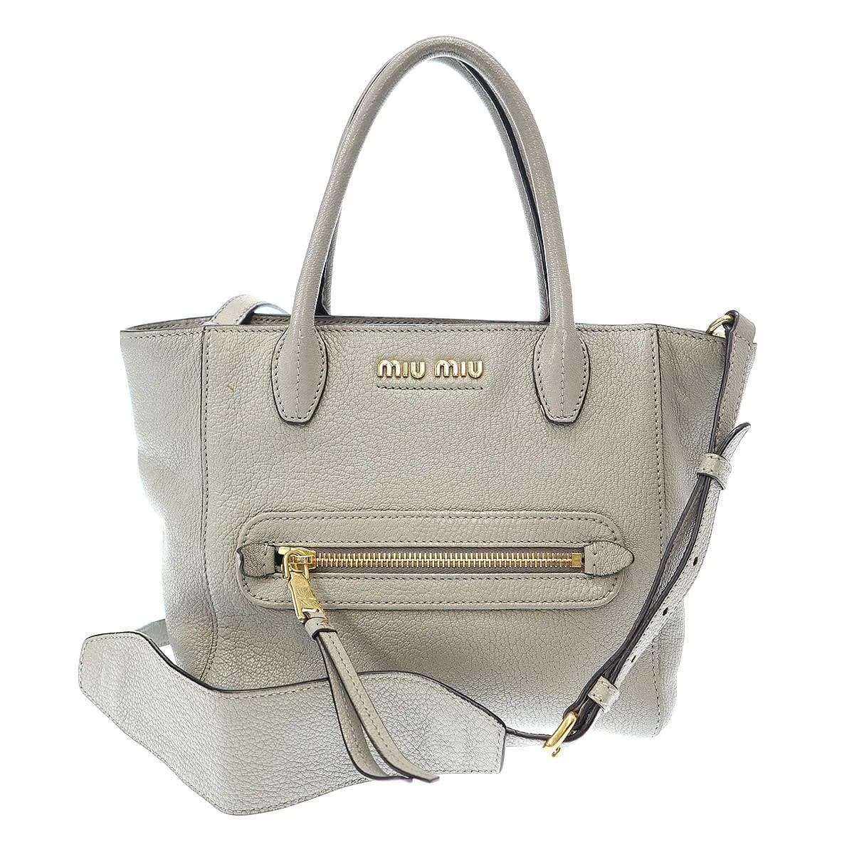 miu miu ミュウミュウ 2WAY レザーショルダーバッグ 5BG143