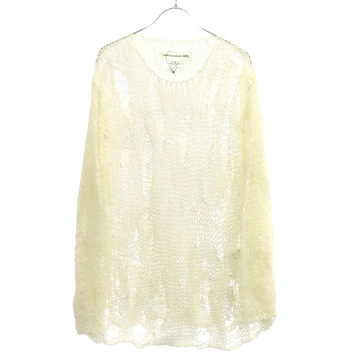 COMME des GARCONS コムデギャルソンガール 24AW ウールアクリルメッシュニットセーター NN-N008