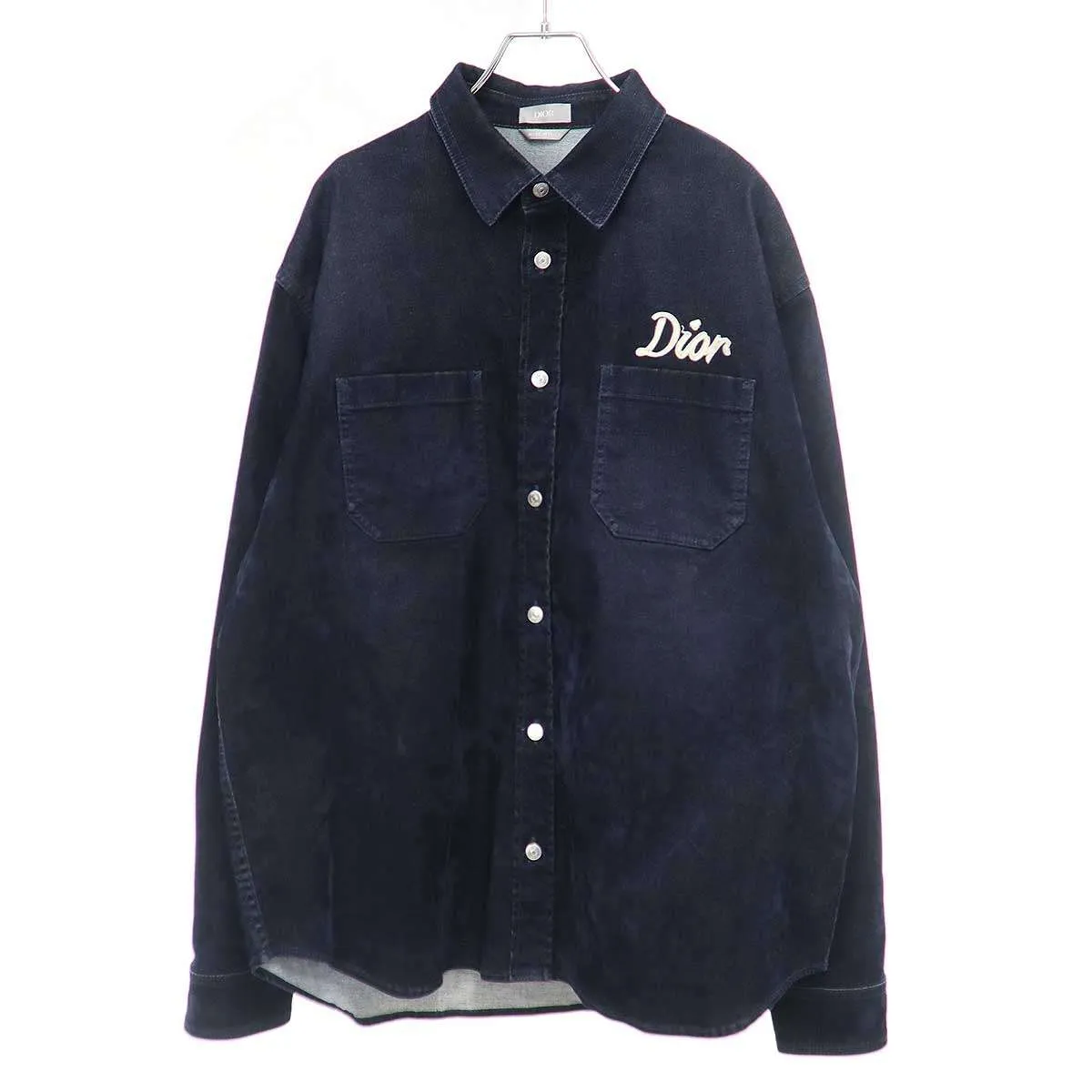 Dior HOMME ディオール 22AW ロゴ ベルベットデニムシャツ