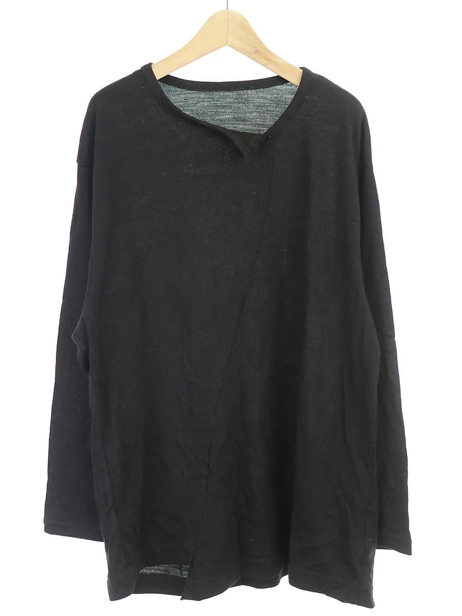 Yohji Yamamoto グラウンド ワイ 18AW 前段違いニットカットソー