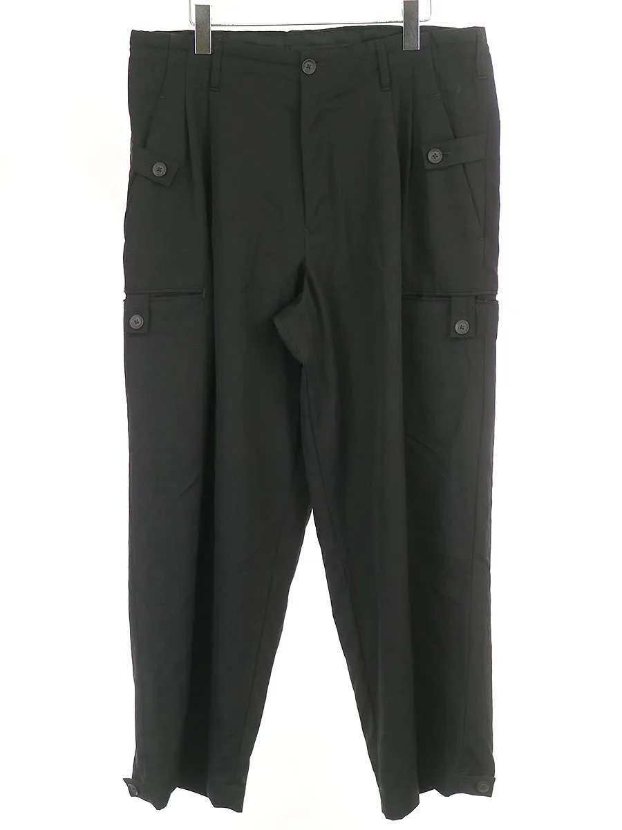 Yohji Yamamoto ヨウジヤマモト プール オム 20AW LOOK36 ウールギャバジンタブパンツ