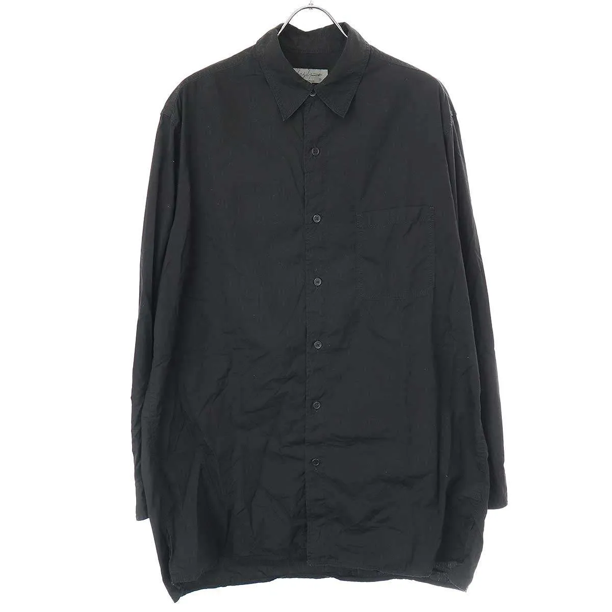 Yohji Yamamoto ヨウジヤマモト プールオム 24SS 綿ブロードBIG環縫いシャツ