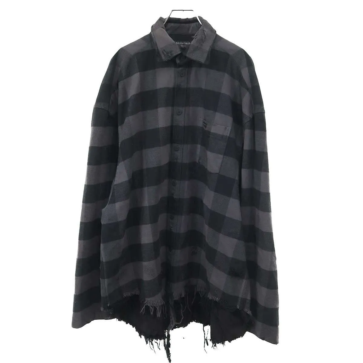 BALENCIAGA バレンシアガ 22AW オーバーサイズチェックシャツジャケット 720101 TNM38