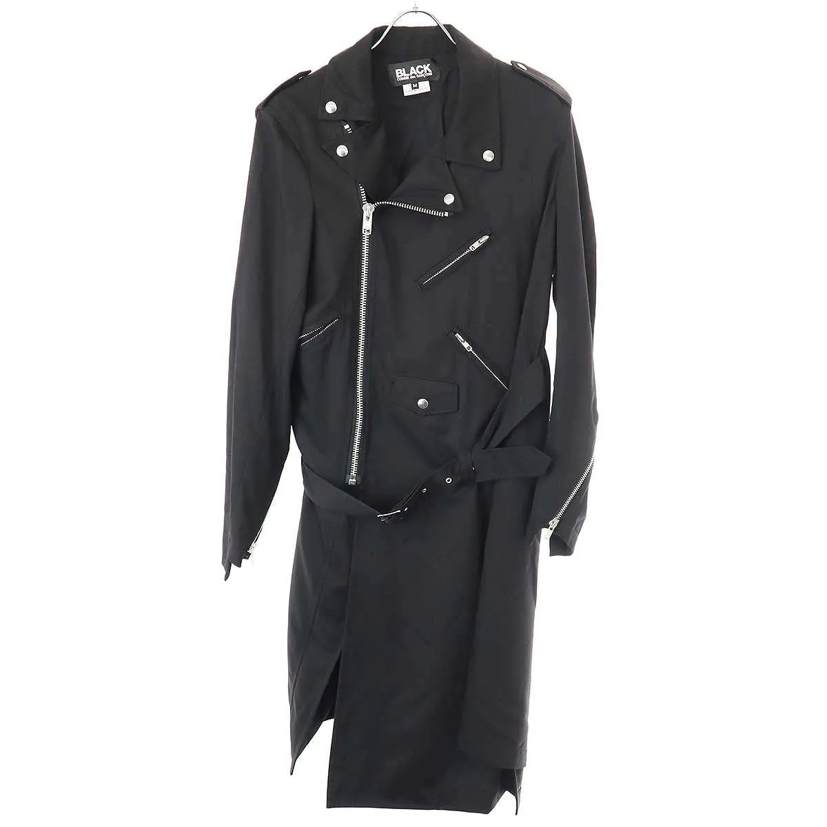 COMME des GARCONS ブラック コムデギャルソン 16SS 捻じれウールライダースコート