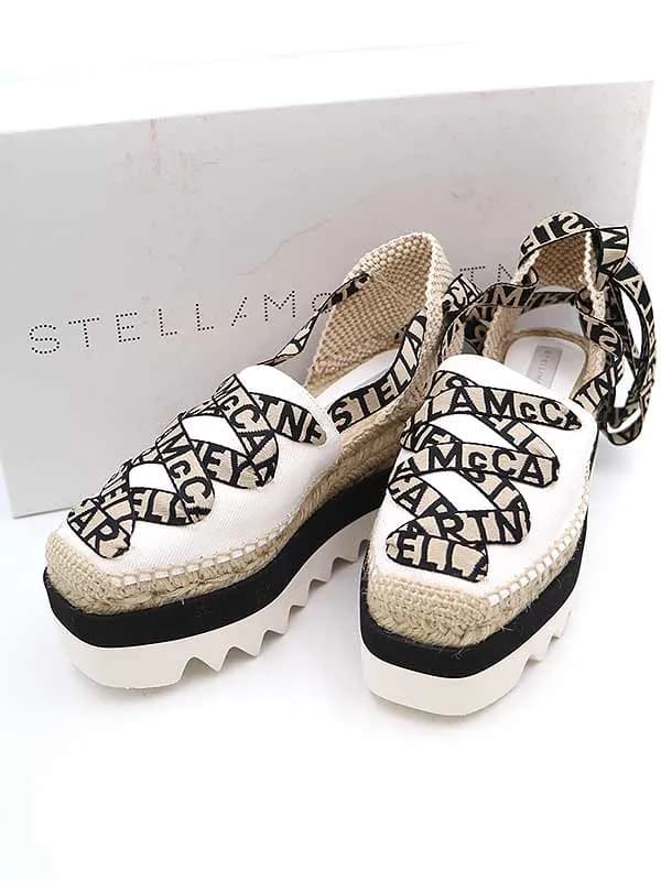 Stella McCartney ステラマッカートニー レースアップシャークソールエスパドリーユサンダル