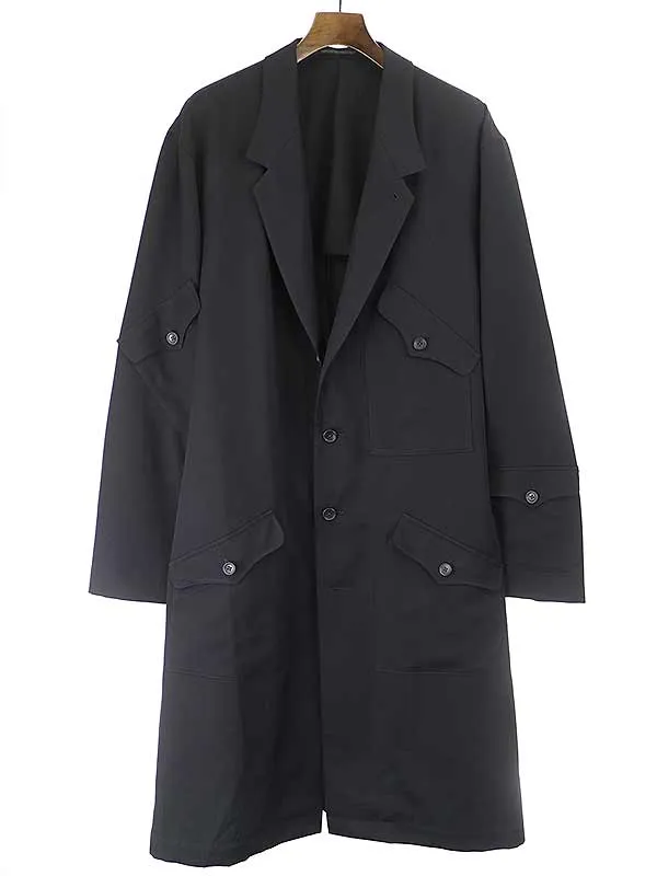 Yohji Yamamoto ヨウジヤマモトプールオム 17SS ウールギャバジンマルチポケットコート