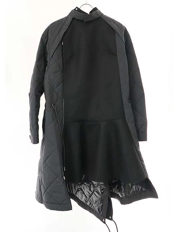 sacai サカイ 23AW Wool Melton Mix Coat ウールメルトンミックスコート