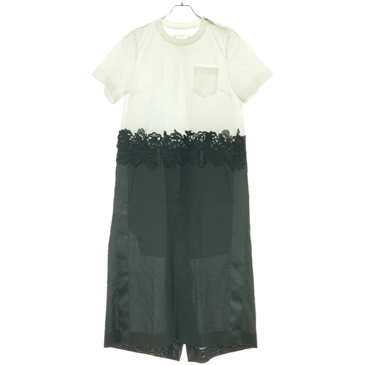 sacai サカイ 21SS ショルダージップドッキングワンピース 21-05594