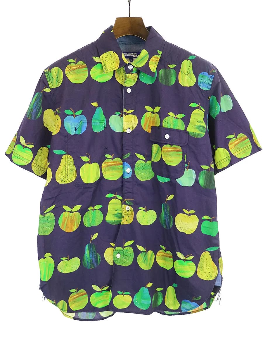 COMME des GARCONS ジュンヤワタナベ コムデギャルソン マン 19SS LOOK15 アップルプリントコットン半袖シャツ
